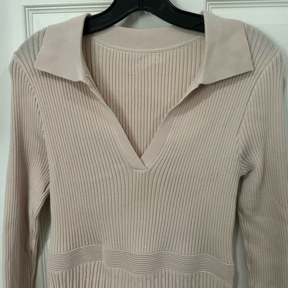 SHEIN Apricot Ribbed Knit Mini Sweater Dress size Medium - Picture 8 of 11